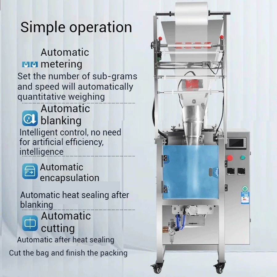 Flat screw powder packaging machine