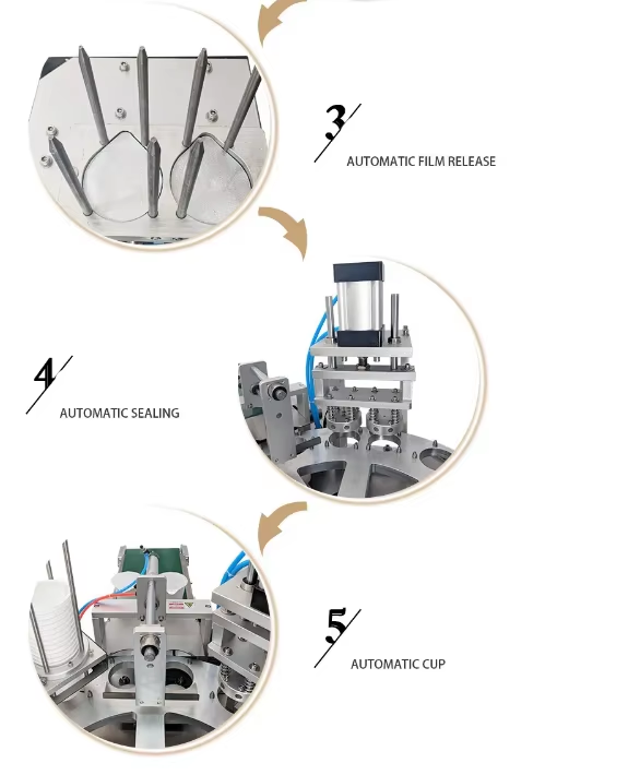 Small cup sealing machine