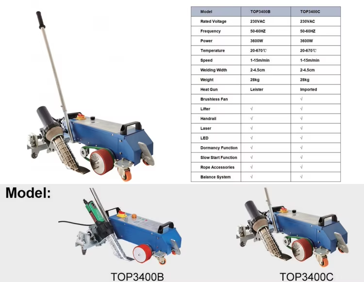 Geomembrane welding machine