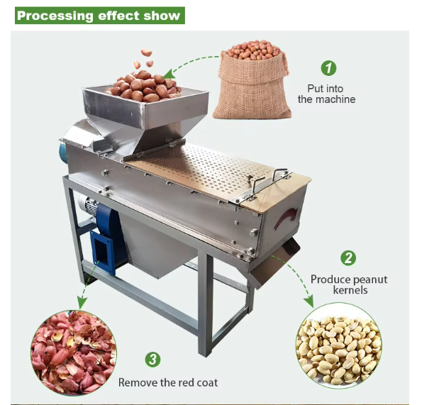 Peanut peeler machine