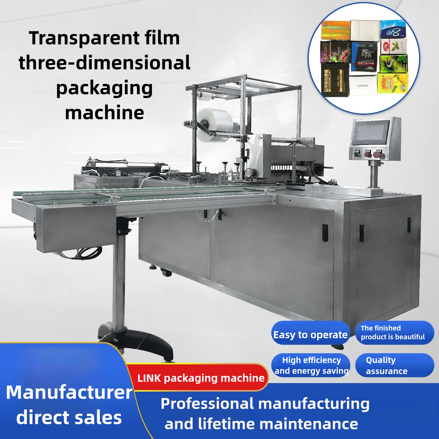 automatic cellophane wrapping machine